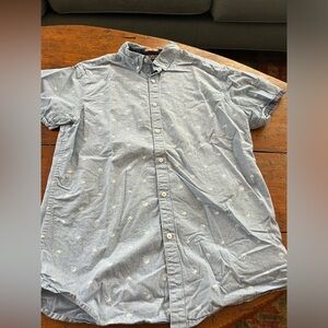 Mens collared palm tree shirt